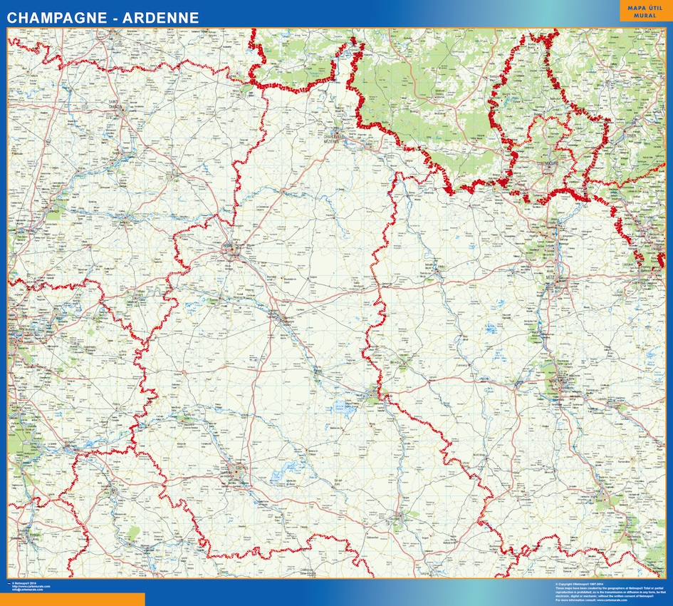 Carte Champagne Ardenne Magnetique Cartes Magnetiques France Et Monde