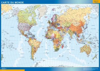 Carte Monde Plastifiée Espagnol Magnétique Cartes